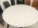 全友（QUANU）【迷瞪直播间】DW1159清甜四季 奶油风家具岩板多功能餐桌椅客厅 黑白|岩板|功能圆餐桌B+椅灰2橙2 实拍图