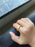 飒雅 金砂戒指男潮流食指单身欧美镀K金男戒小众男士指环时尚饰品戒子 22号 【金色】 实拍图