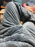 輝豹男士居家服冬季加厚睡衣男冬加绒夹棉保暖珊瑚绒加厚家居服男套装 B6710#灰色连帽 XL 【建议130-155斤】 3层 实拍图