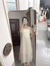 舒芳蝶（shufangdie）蕾丝碎花吊带裙2025新款夏季法式初恋惊艳仙女连衣裙开衫两件套装 杏色吊带裙+开衫两件套 M 实拍图