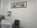 六画流水生财山水画靠山图客厅装饰画国画办公室风景挂画书房茶室壁画 流水生财A1 50*150cm宣纸锦绫+有机玻璃+胡桃色实木框（稍小） 实拍图