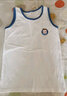 恒源祥儿童背心男童夏季棉薄款女童吊带打底小背心宝宝无袖汗衫中大童 本白+浅蓝 160 身高150-160体重75-85斤 实拍图