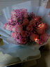 艾斯维娜鲜花速递满天星玫瑰花束送女友生日礼物全国同城配送 粉玫瑰满天星款式 实拍图