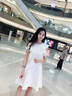 miss nitaly 小心机纯色连衣裙女夏新款气质小个子修身显瘦露肩伴娘礼服A字裙 白色  M99-110斤 实拍图