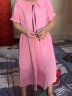 金布丁（JINBUDING）夏季女童短袖连衣裙适合中大童小女孩穿的夏装新款棉布裙7-12岁 粉红色 140建议130cm 晒单实拍图