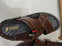 北沐晨特大号男士加肥加大码凉鞋48加宽男式中老年人沙滩鞋休闲特大码皮凉鞋软底透气 棕色2 49 实拍图