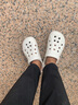 恒源祥 夏季洞洞鞋凉鞋男女外穿拖鞋户外休闲旅行两穿海边凉拖鞋沙滩鞋H22EYLY-215 白色 39 实拍图