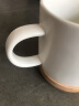炊大皇马克杯橡胶木底陶瓷马克杯办公防滑咖啡杯牛奶杯水杯白色350ml 实拍图