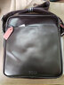 斐格单肩包2025新款男包斜挎包休闲男士潮竖款韩版休闲出差两用男包 棕色（大号） 实拍图