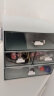 JEKO&JEKO抽屉式桌面收纳盒透明办公室学生宿舍桌上文具整理盒 冰川蓝4格 实拍图
