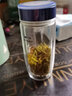 万象（WANXIANG） 双层玻璃杯男带过滤泡茶杯子便携式泡茶杯水杯商务车载杯办公 【350毫升】海蓝色 实拍图
