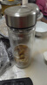 明霞双层玻璃杯男士玻璃茶杯茶水分离大容量便携饮用水杯女耐高温杯子 钢本色550ml 【加厚杯底】 实拍图