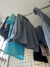 欧莎（OSA）灯笼袖纯色职业衬衫女新款法式复古翻领衬衣显瘦上衣 蓝色 XL 实拍图