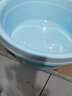 汉世刘家 洗脸盆家用洗衣盆双耳加厚壁挂大盆洗菜学生宿舍塑料盆洗脚盆子 防滑特大号41CM提手盆青绿 实拍图