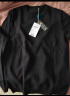 真维斯（Jeanswest）毛衣男士秋冬季新款圆领套头针织衫内搭时尚厚款舒适弹力保暖上衣 黑色-圆领 4XL码 (190-200斤) 晒单实拍图