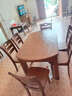 上林春天实木餐桌 可伸缩折叠实木餐桌椅组合餐桌餐椅圆形饭桌子餐厅家具 实拍图