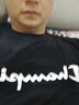Champion夏季经典款印花草写LOGO圆领休闲运动T恤无性别冠军短袖男女情侣 黑色(偏薄） M 实拍图