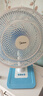 美的（Midea）台式电风扇家用台扇7叶3档宿舍卧室台风扇客厅办公室节能省电摇头电扇学生床上 FGAU40D【蓝白色升级款】 实拍图