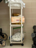 金隆兴婴儿用品小推车置物架多层浴室厨房落地蔬菜零食可移动收纳架 3层 实拍图