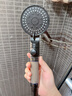 德尔【28年品牌】增压花洒喷头淋浴过滤净水洗澡家用止水莲蓬头套装  实拍图