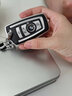 迪加伦 宝马钥匙包 新3系 5系 X1 X3 X4 X5 7系 6系GT刀锋汽车钥匙扣套壳改装男女 A款--金属漆皮纹极光银+黑白绳 宝马五系5系525LI 530LI 730 320 实拍图