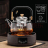 唐述耐高温玻璃茶具提梁煮茶壶烧水泡茶壶养生壶白茶家用电陶炉煮茶器 禅道款煮茶壶+G22黑檀木色 900ml 实拍图