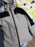 骆驼（CAMEL）冲锋衣女三合一外套早秋新款拼色防风防水户外登山服装男 A1W231117X，米灰/黑色，男 L 实拍图