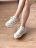 他她（TATA）经典厚底帆布鞋女鞋子休闲板鞋小白鞋春新款WP801AM5 米白 36 实拍图