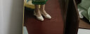 达芙妮（DAPHNE）高跟鞋女单鞋2024春季法式玛丽珍鞋蝴蝶结淑女小皮鞋粗跟女鞋婚鞋 珍珠米白【链条丝带】跟高 3.5cm 37 实拍图