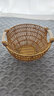 猎玄水果篮筐客厅仿藤编果篮大号盘手工编织收纳筐家用零食面包馒头筐 【果篮30cm】 实拍图