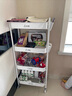 悦莱居小推车置物架厨房落地卧室多层婴儿零食移动浴室卫生间收纳储物架 三层白:【ABS材质】带礼包 实拍图