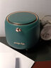 傲家 桌面垃圾桶 带盖家用按压式客厅轻奢迷你创意杂物桶办公桌小号收纳筒垃圾篓 墨绿色【桌面按压垃圾桶】 实拍图