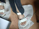 达芙妮（DAPHNE）凉鞋女平底学生魔术贴孕妇运动2025年新款夏季沙滩鞋少女外穿 米红色 39 标准码 实拍图