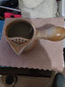 瓷牌茗茶具（cipaiming teaset）围炉煮茶家用全套配件罐罐茶煮茶壶室内炭火炉烤红薯 条纹《矮胖言古》侧把壶 460ml 实拍图