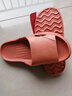 惠夫人夏季浴室拖鞋居家防滑男女士情侣静音洗澡家居室内凉拖鞋 纯彩(桔色) 38-39码(适合37-38码穿) 实拍图