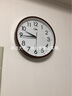 康巴丝（Compas）挂钟简约钟表创意客厅办公2025款石英钟挂墙卧室日历时钟 咖木色 10英寸 （直径26厘米） 实拍图