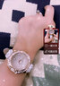 迦堤（Galtiscopio） 手表 欧美表 满天星水晶手表女 女士手表石英表 送女友节日礼物 樱花粉 实拍图