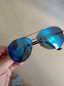 亨亚晟男士偏光太阳镜新款黑色墨镜女潮个性蛤蟆镜司机开车驾驶眼镜 银框冰蓝片-高清偏光+眼镜袋+布 实拍图