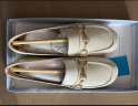 天美意单鞋女鞋商场同款平跟一脚蹬乐福鞋通勤女皮鞋新BG851CA3预售 米白 38 晒单实拍图