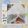小斑鸠（little dove） 儿童帐篷室内游戏屋/男女孩公主房城堡/玩具屋节日生日礼物 (PVC)粉色(垫+凉席)灯+云+旗 实拍图