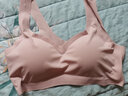 温影无钢圈文胸运动背心冰丝无痕内衣女夏天薄款透气胸罩背心式 粉色升级版 XL (38/85) 实拍图