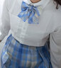 萝美酱jk制服夏季全套女生短裙学院风春秋JK裙百褶裙裙子半身裙套装显瘦 冰淇淋格裙+长袖衬衫+领结 S 【建议80-95斤】 实拍图