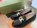 TOD'S【礼物】官方女士KATE皮革乐福鞋休闲鞋单鞋女鞋 黑色（偏大半码） 37 脚长24cm 实拍图