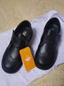 四季熊SEASONBEAR男童皮鞋新款儿童牛头层真皮黑色皮鞋小中大童布洛克英伦风表演鞋 黑色（魔术贴款） 34 实拍图