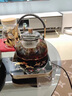 CAMBRASS高档玻璃煮茶水壶烧泡茶玻璃专用电陶炉茶水花茶办公室小型煮茶器 【灰半月】提梁玻璃壶 实拍图