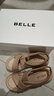 百丽（Belle）简约扭结休闲凉鞋女商场款厚底凉鞋A9S1DBL4 杏色 34 (220mm) 实拍图