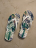 黑玛（Hotmarzz）人字拖女防滑防臭2024印花情侣款拖鞋女士夏季防滑夹脚沙滩拖鞋 0764-银色 36 (235mm) 实拍图