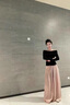 瑜尚臻品毛衣女春秋薄款一字肩针织衫上衣露肩气质甜美小众露锁骨打底衫 【黑色】均码（85-130斤） 实拍图