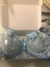 少女美屋内衣欧美刺绣网纱超薄款性感镂空无海绵纯欲文胸套装 3713 蓝色 36B=80B（配L内裤） 实拍图