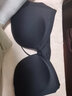 KJ前扣无痕内衣女小胸聚拢收副乳防下垂上托交叉双肩带美背文胸夏季 黑色【单文胸】 75B 实拍图